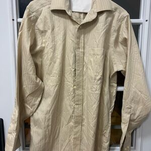 Classic Beige Men's Dress Shirt
